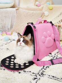 1 pieza Nuevo bolso portador de mascotas, mochila de gran capacidad, portátil y transpirable para perros y gatos