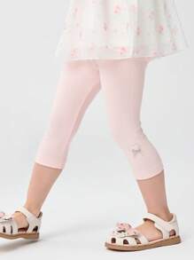 Balabala Quần legging cho bé gái, quần âu nhẹ cho mùa hè, 2025 - hồng - Xem 2