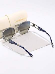 LINFEMAND LINFEMAND klassische Luxus Katzenaugen-Brille mit mehrfarbigem Rahmen, Unisex, Nylongläser, für Alltag, Party, Urlaubsgeschenk für Sommerstrand, Outdoor, Reise