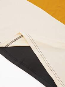 Herren Sommer Patchwork ärmelloses Trainings-Top, Fitness Gym Bodybuilding Laufen Training Outdoor Lässig Basic Tops Retro Amerikanisch, Sommer Outfits, geeignet für den täglichen Gebrauch, locker geschnitten, Sommer Urlaubsoutfits - Senfgelb - Übersicht 5