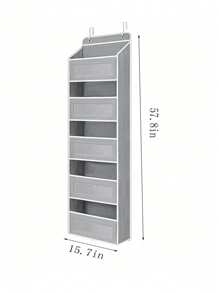 1-5-Tier Hanging Storage Organizer With 5 Large Pockets, Foldable Wall-Mounted Storage Rack For Closet, RV, Bathroom, Bedroom