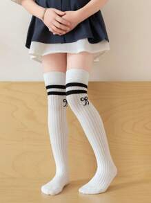 1 Pair/2 Pairs/4 Pairs Kids Over-The-Knee Socks, School Style Calf Socks, Versatile Long Tube Socks For Girls, Spring/Summer - Multicolor - View 14