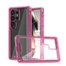 CELULARTE 3 In 1 Transparent Protective Case Cover For Moto Oppo  Redmi Honor Rugged Use Anti-Drop - Pink - View 2