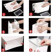 Youyijia 12x White Plastic Shoe Storage Boxes Drawer Stackable Foldable Durable Organiser