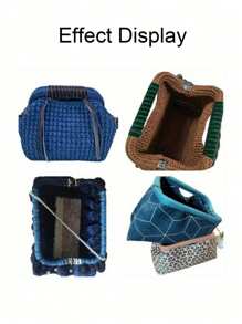 Square Aluminum Clips, Luggage Hinge Clips, Cloud Bag Supports, Woven Bag Clips, Gold Bag Clips - Women Gift Items, Multiple Sizes - Silver - View 6