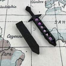 Zwaardvormige dobbelsteencontainer Tafelbladspelaccessoire Miniversie Zwaarddoosset, verjaardagscadeau, paascadeau, kerstcadeau, vakantiespeelgoed