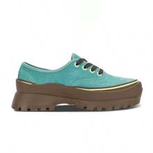 Giày thể thao đế thấp Vans Unisex Authentic Vibram DX Platform, giày tăng chiều cao cho cặp đôi VN0A5JLW20A - màu xanh lá - Xem 2