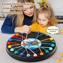 Juego de puzzle de cuerda trenzada - Juego de rompecabezas de nudos de cuerda para desenredar, apilar y ordenar. Juego de mesa para estimular las habilidades motoras finas y la resolución de problemas. Juguete de cordones y lazo para ejercitar la mente. - Multicolor - Ver 3
