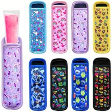 Popsicle Sleeves, 8-Pack Popsicle Neoprene Insulation Sleeves, Frozen Popsicle Holder Sleeves, Colorful Popsicle Storage Bags, Reusable And Washable Popsicle Holders (8-Pack) - Màu sắc - 1 - Kỳ lân và xe tải - Xem 2