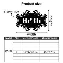 1pc Custom Vintage Metal Doorplate Decorative Art, Rural Street Nameplate Wall Decorations - Personalized Door Numbers And Text - Wall-Mounted Multifunctional Address Signs, House Numbers, Outdoor Address Signs, Farmhouse Door Art Gifts Birthday Graduation - Multicolor - View 57