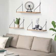 Floating Wall Shelves Rustic Wall Mounted Hanging Shelf Farmhouse Wall Bookshelf For Bathroom Kitchen Dining Living Room Wood Me
