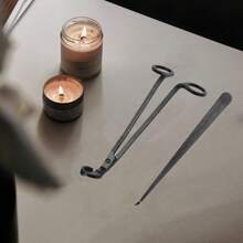 2Pcs Matte Black Candle Wick Trimmer Heavy-Duty Black Candle Scissors Wick Dipper Tools Set Stainless Steel Candle Cover Tools Kit Candle Wick Trimmer, Candle Wick Dipper Professional Candle Styling Kit For Candle Lovers Candle Accessory Set, A Gift Or Daily Or Festival Use, All Your Candle Care Needs Gifts Birthday Graduation