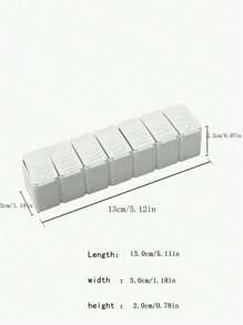 Portable Mini Medicine Storage Box, Transparent Lettered Medicine Box, Cute Random Color Weekly Travel Pill Case Organizer, Independent Compartment Case,Printed In Braille - Multicolor - View 4