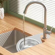 1pc Stainless Steel Sink Strainer Basket Removable Goosehead Storage Drainage Basket Kitchen Hanging Drain Rack - Stainless Steel Color - View 8