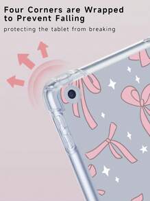 Funda protectora con lazo colorido compatible con iPad 7/8/9 de 10.2 pulgadas, S6 Lite de 10.4, A9 Plus de 10.95 pulgadas, Tab P11, con ranura incorporada para lápiz y resistencia a golpes en las cuatro esquinas