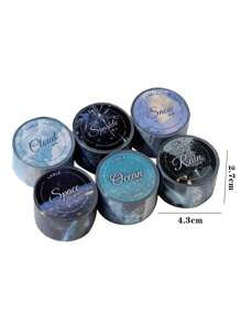 1 Roll Glitter Label Tape For Ins Style Craft & DIY Decorations, Paper Material For Scrapbook/Notebook/Diary/Frame/Envelope/Handmade Crafts