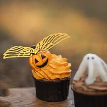 1 套，金属圆环中心装饰，50 个金色飞贼翅膀，带 50 个胶圈，闪光巫师派对巧克力装饰镂空翅膀派对用品，适用于生日婚礼庆祝舞会 - 金色 - 查看 7