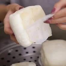 500片硅油涂层纸 - 圆形蒸笼垫，适用于烘焙、蒸包子、厨房用品、家庭、餐厅、酒店 - 彩色 - 查看 4