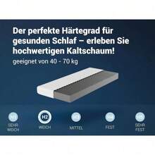 Betten-ABC - OrthoMatra (KSP-500) - 140x200 cm (H2) - 7-Zonen Matratze aus Kaltschaum - Hypoallergen & Antibakteriell - Oeko-TEX® Zertifiziert - Bezug abnehmbar & waschbar - Lieferung per Paket - Weiß - Übersicht 3