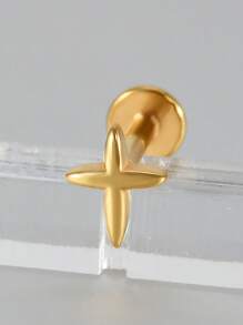 1PC Stainless Steel Flower Ear Tragus Cartilage Piercing Internal Threaded Bee/Butterfly Labret Ring Lobe Earrings Helix Piercing - 1 Gold - View 18