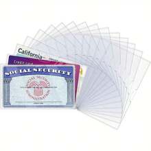 Friction Scratch PVC Transparent ID Card, Social Security Card, Student Card, Bus Card, Medical Card Waterproof Protective Case, Card Holder, Wallet, Gift Valentine's Day Ideas