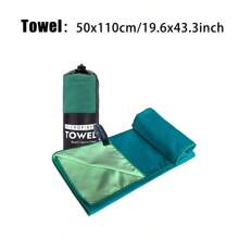1 Pc New Double-Sided Color Block Microfiber Towel, Strong Absorbent And Quick-Drying Sports Towel, Ultra-Lightweight And Soft Gym Equipment Towel, Outdoor Camping Towel, Running Neck Sweat Towel, Suitable For Beach, Travel, Yoga, Bathroom - Multicolor - View 17