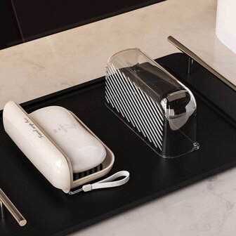 1 件便携式旅行香皂盒带盖，密封排水香皂盒，浴室香皂储存架