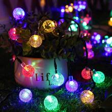 10M 80 Luces LED de colores con bombillas redondas pequeñas para decoración exterior y del jardín - Luces LED impermeables con longitud de 10M, perfectas para decoración de paredes y habitaciones, ideales para entornos festivos de jardín y patio, alimentadas por una caja de baterías (baterías no incluidas)