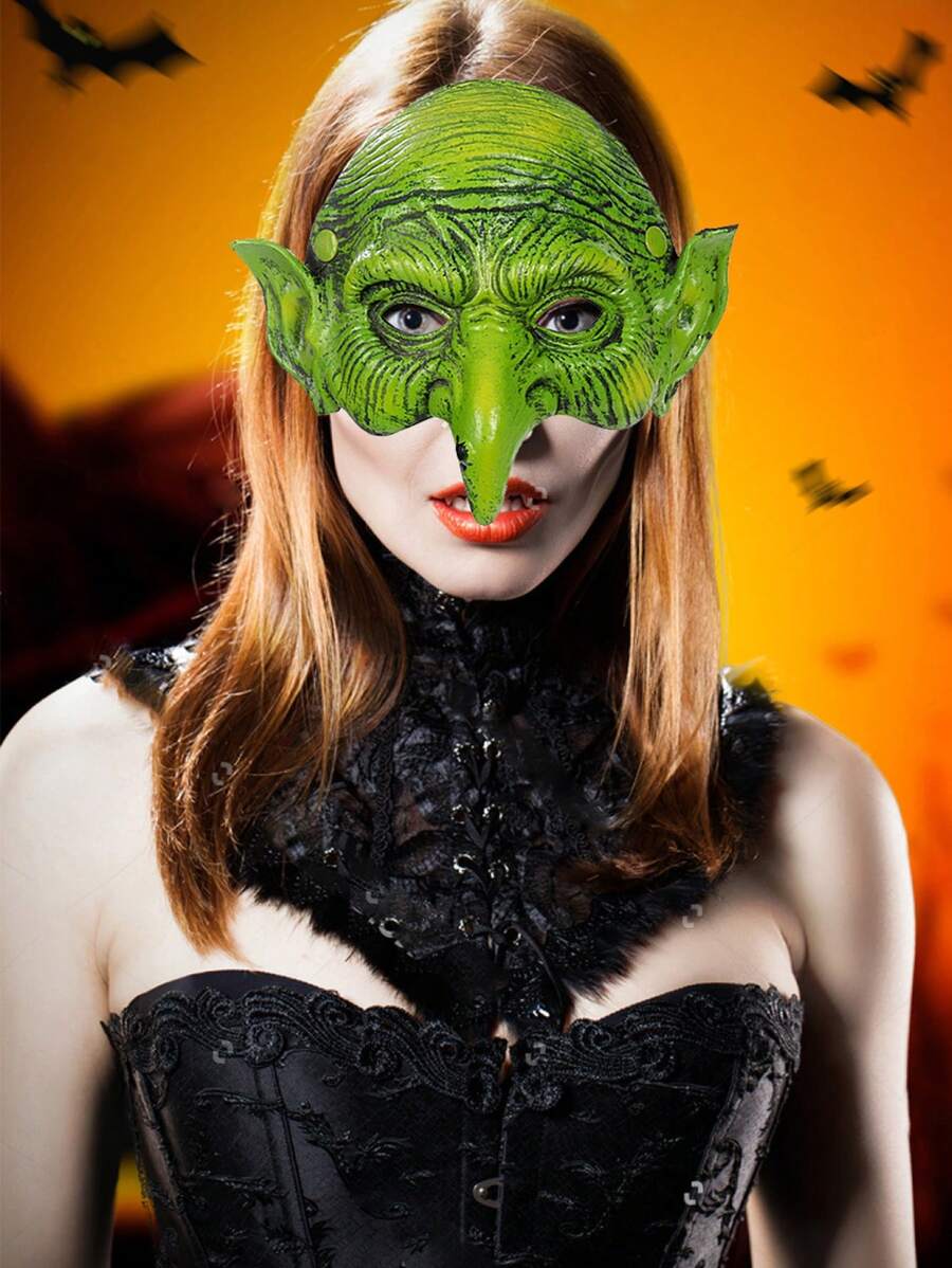 Máscara de bruja para fiestas de Halloween, eventos y utilería de escenario - Multicolor - Ver 1