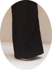 Women's Tailored Dress Pants Wide Leg Bell Bottom Modern Elegant - 黑色 - 查看 7