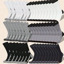 10 Pairs Unisex Moisture Wicking Breathable Mid-Calf Socks, For Outdoor Sports, Running, Hiking, Cycling, Spring/Summer - Multicolor - View 2