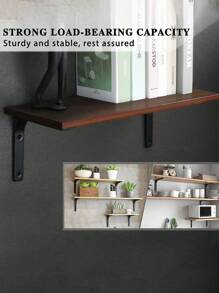 2 件不锈钢壁挂式 L 形支架，包括安装配件，可用于花盆和装饰 - 彩色 - 查看 4