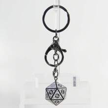 Pendant Dice Keychain, Creative D20 Dice Charm Keyring Lucky Gift For Hanging Accessories - D20 Pattern Keychain - View 6