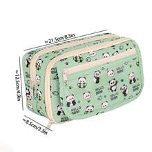 1pc Large Capacity Nine-Layer Pencil Case, Student Stationery Pencil Case, Stationery Storage Bag, School Supplies, Back To School Gift, (The Pattern On The Pen Bag Is Random, Only The Pen Bag Is Sold, Stationery Stickers Are Not Included)