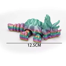 1pc 3D Printed Triceratops Figurine - Plastic Collection Display, Suitable For Home Decor, Holiday Decor, Valentine's Day Gift, Party Favors - Multifunctional Decoration, Applicable To Various Room Types