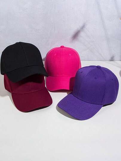 1顶男女通用纯色简约经典休闲棒球帽，适合户外活动和休闲聚会
