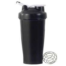 Portable Protein Shaker, 600ml Fitness Bottle With Wire Blender Ball For Fitness Enthusiasts, Athletes, Perfect For Outdoor Gym, 1 Pc.