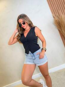 IN FASHION Women's Tailored Vest - màu đen - Xem 2