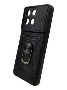 Funda Moto G15 + Mica Protector Case Uso Rudo Anillo - Negro - Ver 4