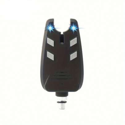 1 st justerbar LED-karpfiskebitvarnare med hög känslighet och volymkontroll, batterier ingår ej