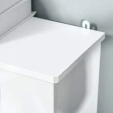 Vỏ tản nhiệt bằng gỗ màu trắng HOMCOM cho bộ tản nhiệt và máy sưởi, có thanh dọc và bề mặt hỗ trợ, 78x19x81cm - trắng - Xem 7