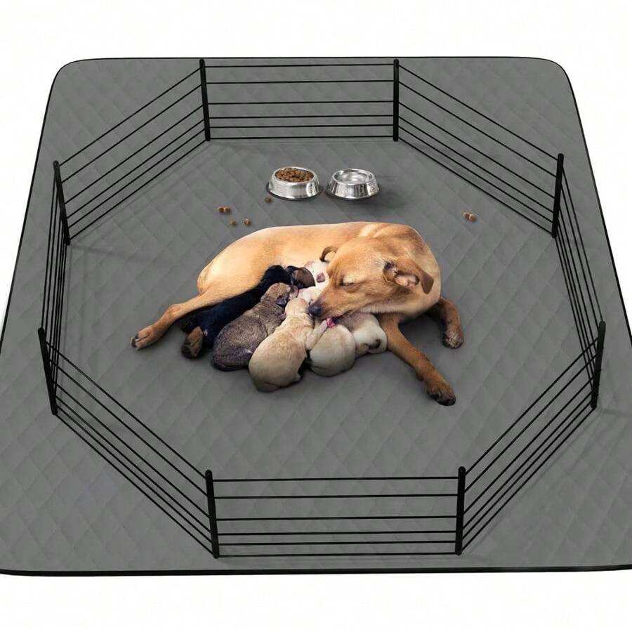 Pebble & Pine  Washable Puppy Dog Pee Pad, 34" X52" Waterproof Whelping Training Pet Mat For Playpen, Crate, Potty, Floor, Bed, Sofa And Trunk, Reusable Pee Pads For Dogs, Cats, Bunny