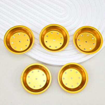 5 件/2 件/1 件金色圆形香炉盖，香盘支架配件，各种尺寸