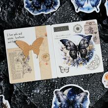 1 件深色系列涂鸦贴纸，个性化创意 DIY 笔记本电脑贴纸、墙壁贴纸、装饰贴纸 - 均碼 - 查看 5