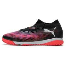 Puma FUTURE 8 MATCH TT 足球鞋，舒适轻便的运动鞋，适用于人造草皮和室内球场，108370-01 - 黑色-彪馬白-亮紅色 - 查看 1
