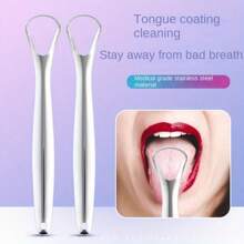A Hollow Tongue Cleaner Made Of Stainless Steel, Designed To Remove Dirt From The Surface Of The Tongue, Help Eliminate Bad Breath, And Effectively Clean Tongue Stains. It Is Packaged In An Exquisite Portable Iron Box, Odorless, And Suitable For All Genders. This Is The Best Gift You Can Give To Your Boyfriend And Girlfriend In 2025 - White - View 6