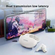 Lenovo EA210 True Wireless Earbuds – 13mm Dynamic Driver For Dolby-Level Stereo Sound, Ultra-Low Latency Gaming & HD Calls, 30H Playtime With 200mAh Charging Case, Comfort Fit For Sports & Music