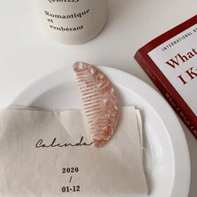 1pc Colorful Portable Everyday Detangling Hair Brush For Women Hair Styling Tool - Multicolor - View 9