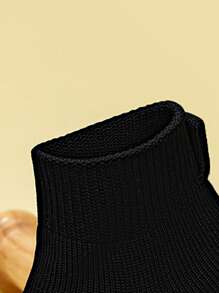 Nuove sneaker casual per bambini leggere e traspiranti in in rete, con suola morbida, slip-on, scarpe da sport all'aperto, versatili per tutte le stagioni - Bianco e nero - Visualizzare 9