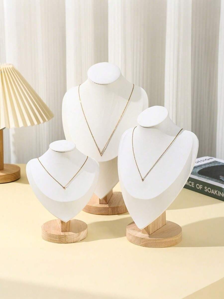 木制人体珠宝架、项链展示架、珠宝柜台展示道具、跳蚤市场配饰展示架